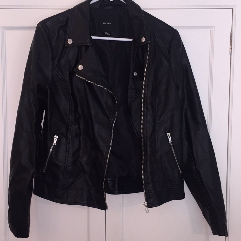 Forever 21 Black Faux Leather Jacket